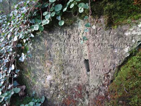 Plaque commemorating the opening of the original path